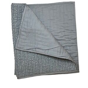Pottery Barn Honeycomb Cotton Sham Chambray Blue‎ King Set of two